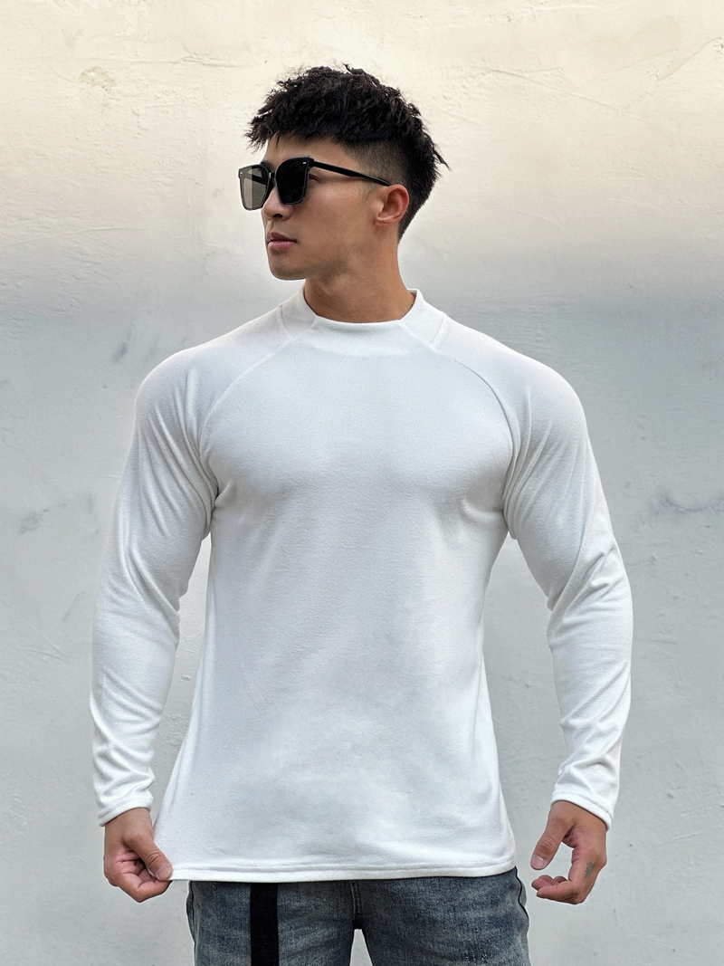 Nuovo maglione sportivo casual da uomo, autunno e inverno, con scollo rotondo, ampio, con cerniera sul fondo, in velluto_voghion.com