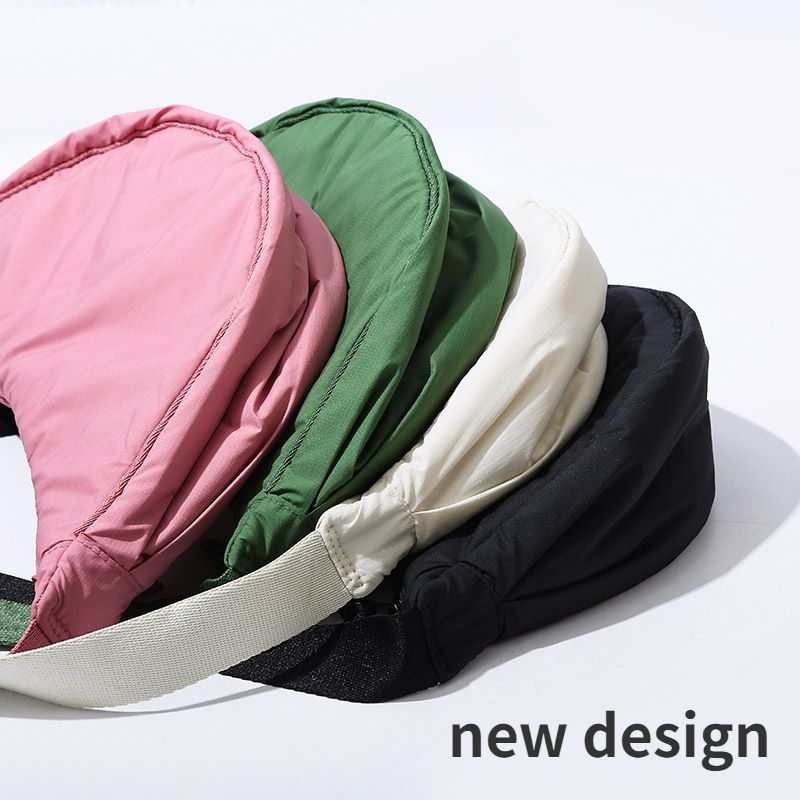 Borsa a tracolla portatile semplice da donna in nylon imbottito in tinta unita, borsa da viaggio_voghion.com