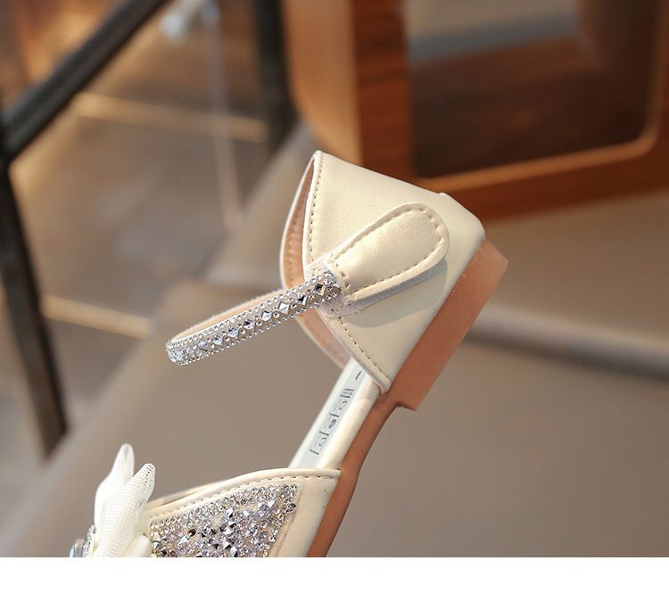 Neue Trend Kinder Lederschuhe Glasschuhe Weiche Sohlen Kleine Mädchen Bogen Einzelne Schuhe_voghion.com