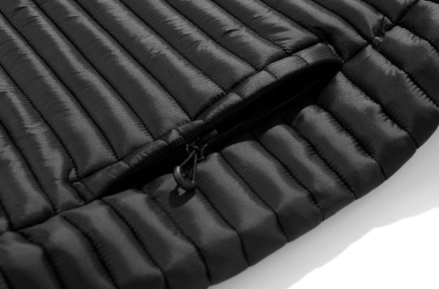 Giacca imbottita in cotone con costine e cappello rimovibile Round L da uomo, novità invernale_voghion.com