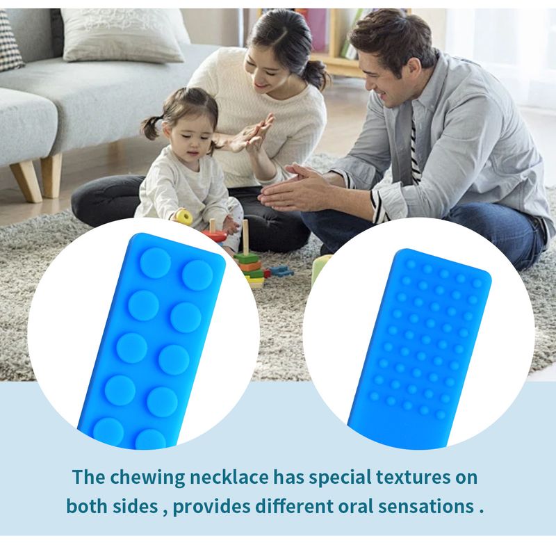 Mor och barn Baby Silikon Byggstenar Bitring Spädbarn Oral Period Molar Stick Autistic Barn Penna Cap Bite_voghion.com