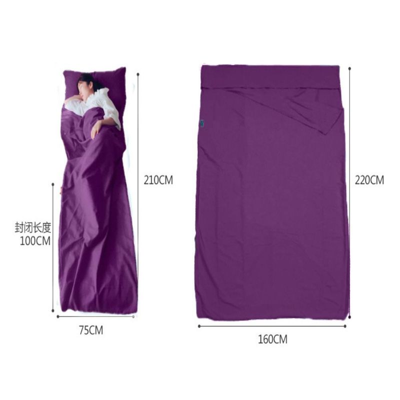 Ultraleichter Schlafsack, 75 x 210 cm, leichte Umschlagbettwäsche, buntes Reise-Schlaf-Liner-Blatt aus Baumwolle_voghion.com