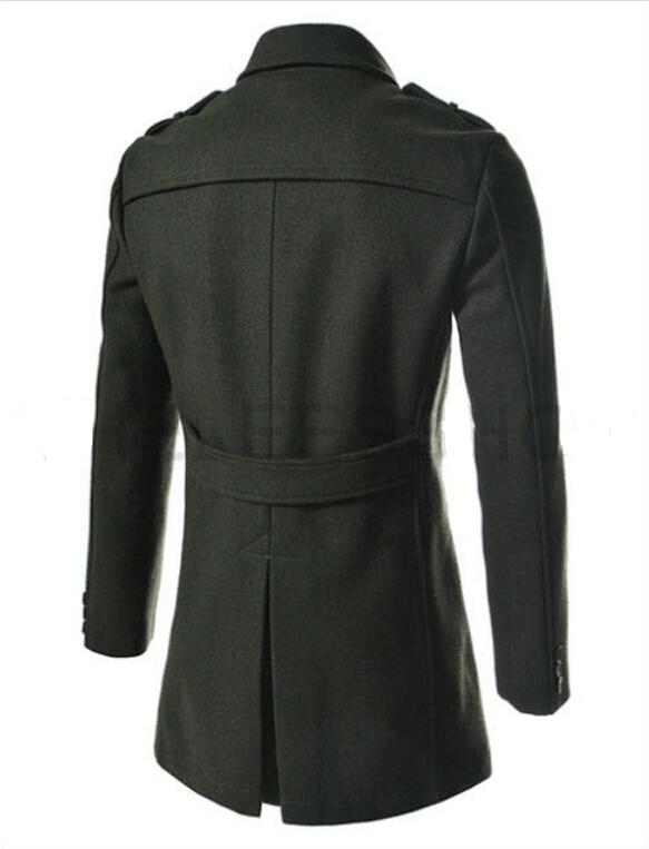 Winter neuer mittellanger, schmal geschnittener Windbreaker-Wollmantel für Herren im koreanischen Stil mit mehreren Reißverschlüssen_voghion.com