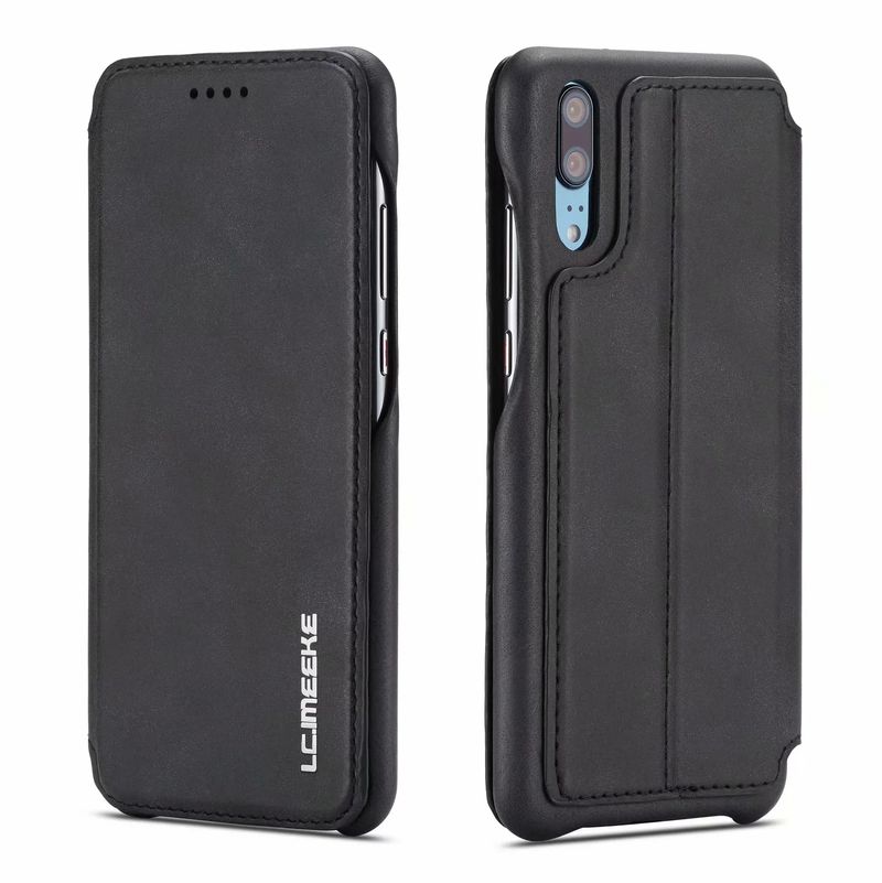 Huawei P20 P30 P40 Pro Lite İnce İnce Kart Yuvalı Lüks Deri Kapaklı Kılıf_voghion.com