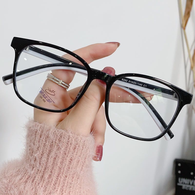 New anti blue glasses, without degree, flat light for viewing mobile phone eye protection TR90, cross mirror 8262_voghion.com