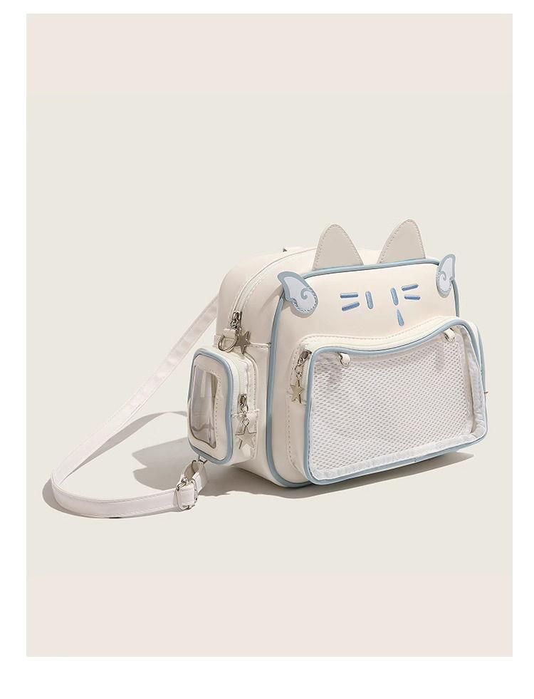 Borsa a tracolla zaino piccola e carina, morbida e trasparente, per bambini, versatile, con cartoni animati, cibo, moda_voghion.com