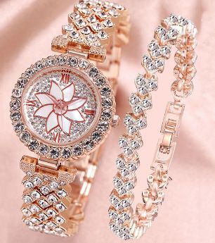 Neu Diamant Stern Armband Uhr frauen Kreative Geschenk Set frauen Uhr Geschenk_voghion.com