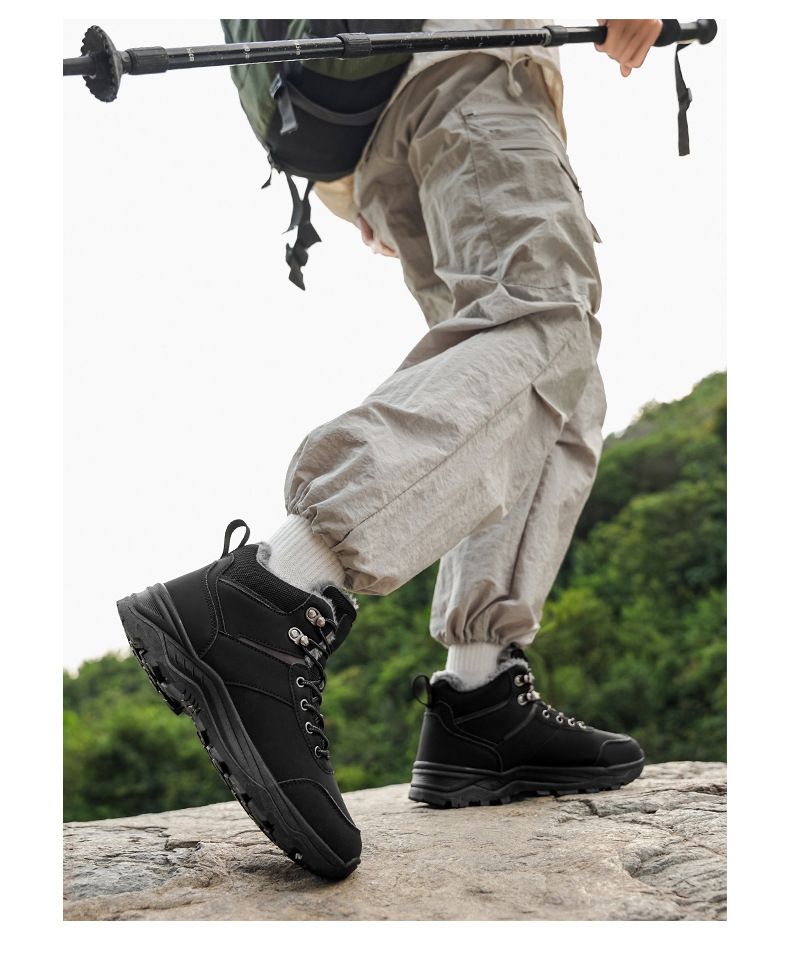 Winterschuhe aus Baumwolle, warme Herren-Schneestiefel, Outdoor-Wander- und Bergsteigerschuhe, kältebeständige Winterstiefel_voghion.com