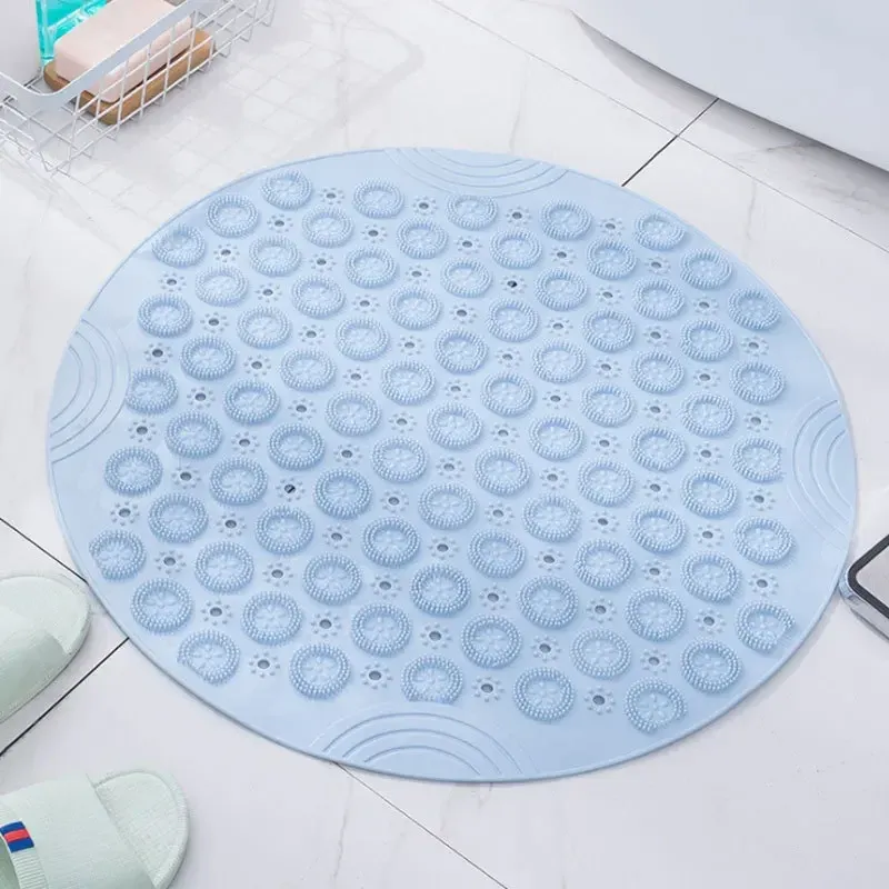 Anti-Rutsch-Duschmatte, PVC-Badematte mit Abflusslöchern, Fußmassage-Textur, schnelltrocknend (55 x 55 cm), EU-Badezimmersicherheit_voghion.com