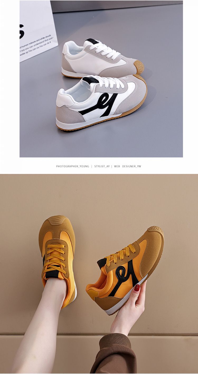 Korean Girl's Training Da Mi Same Style Forrest Gump Shoes 2025 Spring New Flat Sneakers GT2001_voghion.com