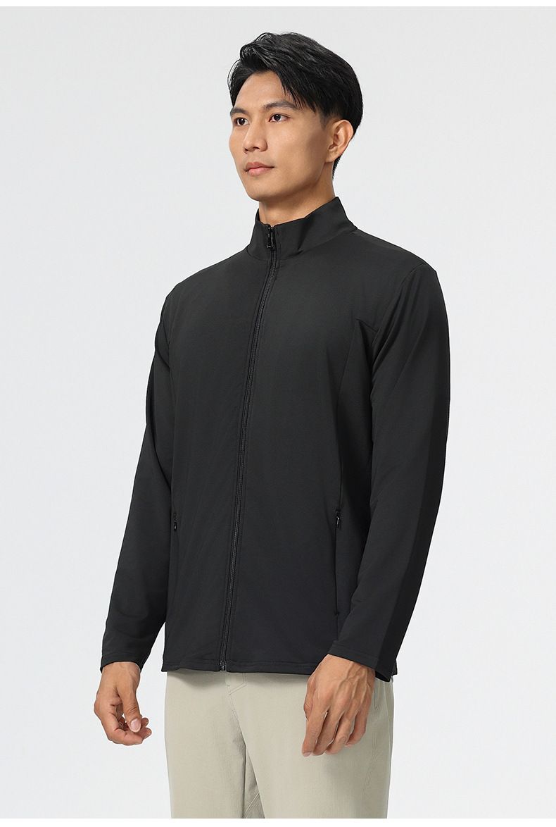 Winddichte Laufjacke für Herren – Leichtes, schnelltrocknendes Langarm-Trainingsoberteil (Schwarz, Königsblau, Weiß, M-4XL)_voghion.com