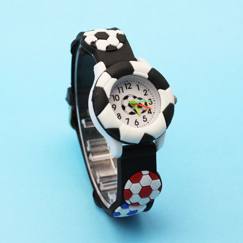 Kinder süße Fußballuhr Basketball Silikonuhr Cartoon Uhr_voghion.com