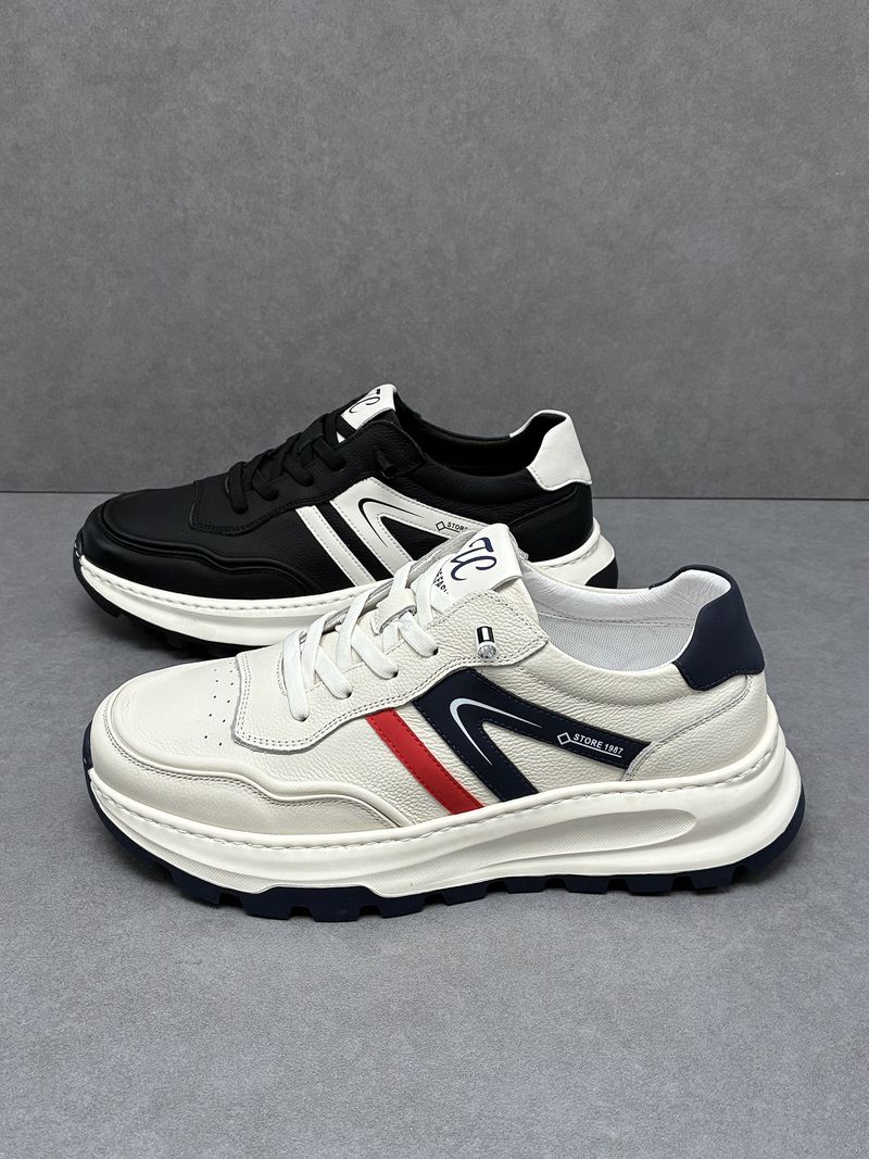 Sneakers bianche leggere, traspiranti, versatili, sportive, alla moda, da uomo, casual, in pelle, con suola spessa, Forrest Gump_voghion.com