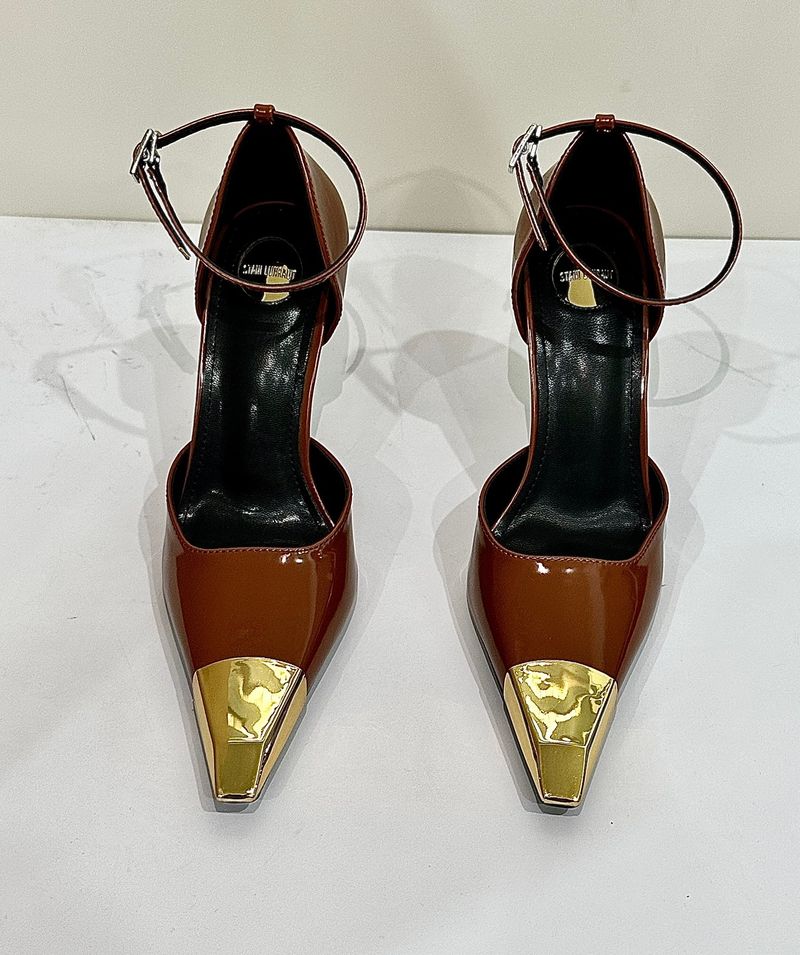 Hoge hakken dames stiletto hakken sandalen lente zomer nieuw metaal ijzer puntige dunne hoge hak enkele schoenen afslankend ondiepe mond gesloten teen achterkant_voghion.com