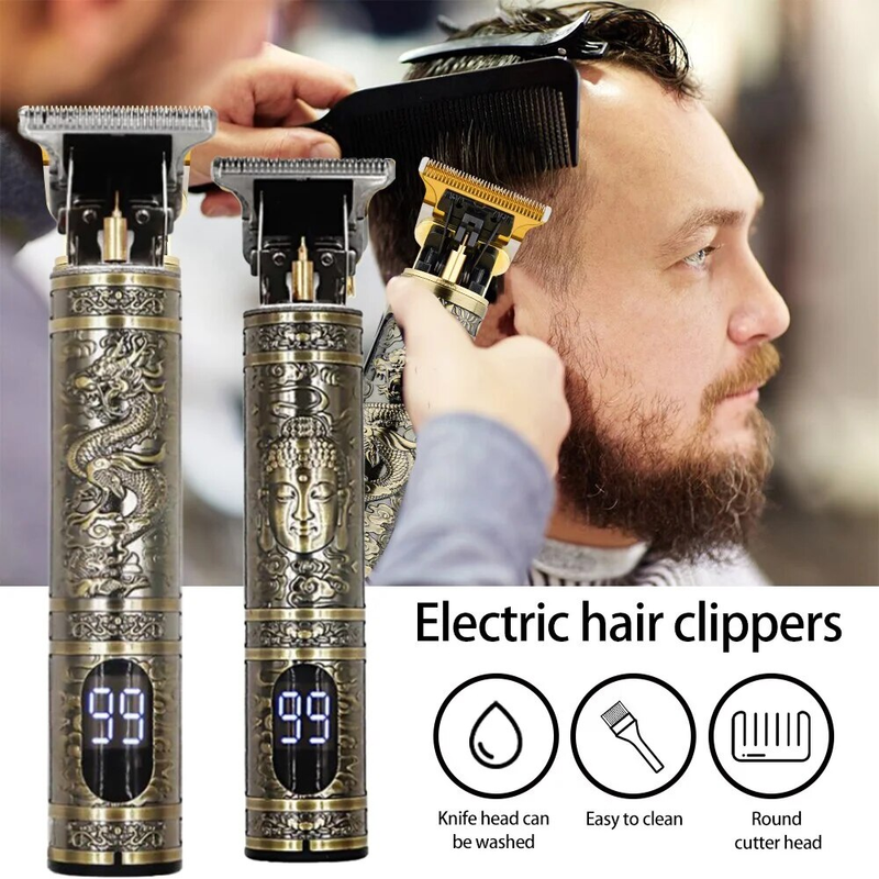 LCD-Display T9 Elektrischer Haarschneider 0mm Rasierer Haarschneider Haushaltsgeräte Reisefriseur Rasierapparate Rasierapparat für Männer Trimmer Mann_voghion.com
