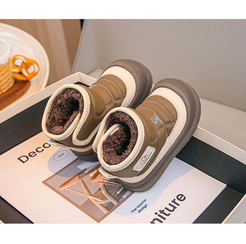 2025 New Winter Plush Snow Boots For Children Thick Warm Boy's Girl's Cotton Shoes Waterproof Kid's Winter Boots Velvet_voghion.com