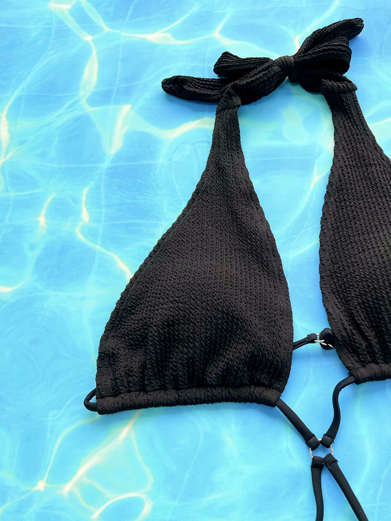 maillot de bain une pièce pour femme bikini une pièce noir col V_voghion.com