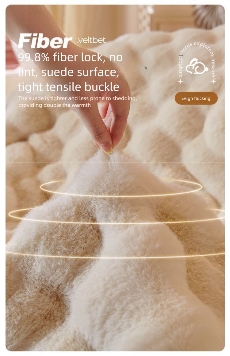 Leather Winter 2024 Rabbit Fur Plush Sofa Cushion New Non-Slip Thickened Light Luxury High-End Warm Cover_voghion.com