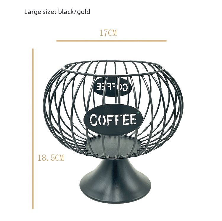 Fabrik direkt kreative schmiedeeiserne Kaffeekapsel Lagerung Korb große Zaun Basis Gelee Rahmen Saint Cup schmiedeeiserne Ornamente_voghion.com