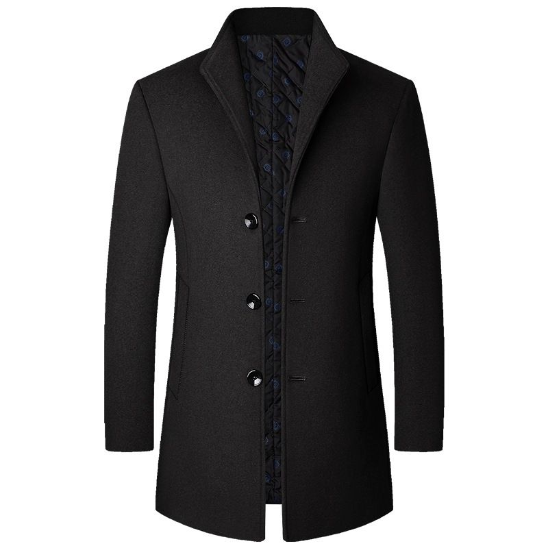 Mittleren Alters für Männer im Herbst und Winter, lässige Ni-Windjacke, Papa-Outfit, Herren-Wollmantel_voghion.com