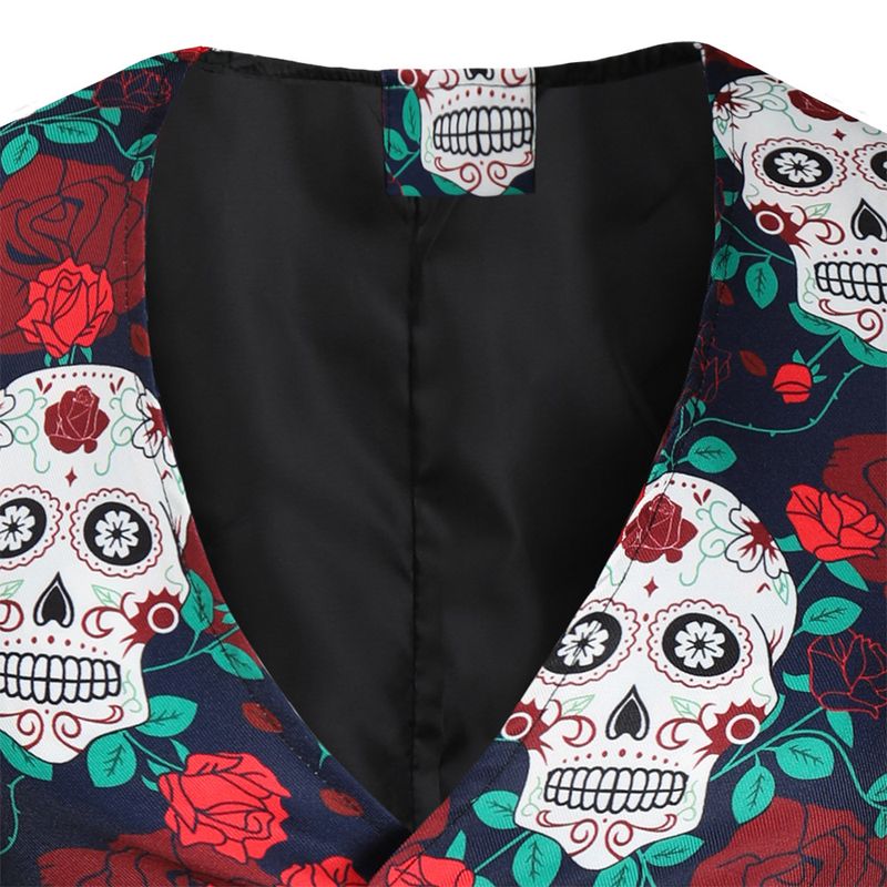 Large quantity in stock Foreign trade new men's fashion suit vest printed casual vest M-4XL MJ144_voghion.com