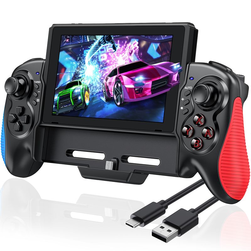 Fir Nintendo Switch Gamepad Controller Built-in 6-Axis Gyro Design Handheld Grip Double Motor Vibration For Switch Joy Game Pad_voghion.com