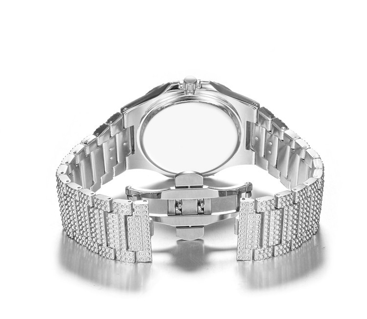 Stahlbanduhr Patek Diamantbesetzte Gypsophila Herren- und Damenuhren Kalender Quarzuhren Europäische und amerikanische beliebte Uhren Großhandel_voghion.com
