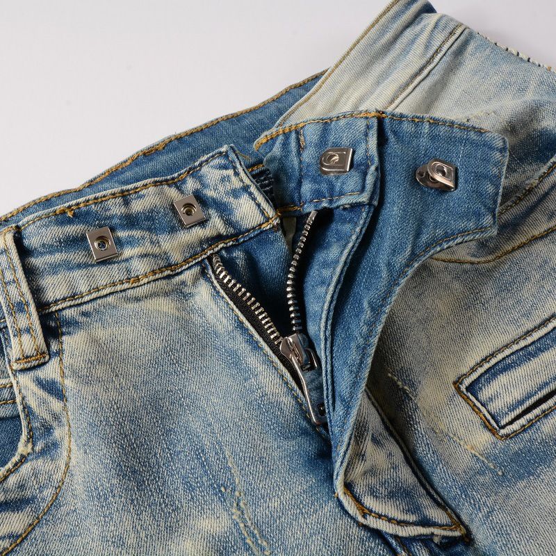 Pantaloni da uomo aderenti, strappati e aderenti, stile motociclista, elasticizzati, 979_voghion.com