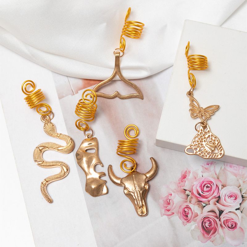 Stile irlandese - Popolare animale - Treccia etnica - Elastico per capelli rotante, Capelli in lega - Ornamento per capelli a molla, Anello per capelli retrò con dreadlock_voghion.com