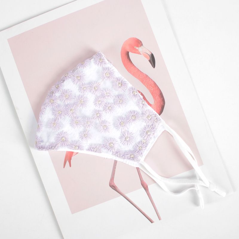 Masque filtrant anti-poussière mince et respirant à double couche en chrysanthème pour femme version coréenne_voghion.com