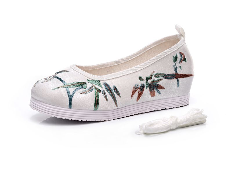 Scarpe da ballo da donna, punta tonda, stile Hanfu, primavera e autunno, costume antico in stoffa ricamata per studenti, spettacolo teatrale,_voghion.com