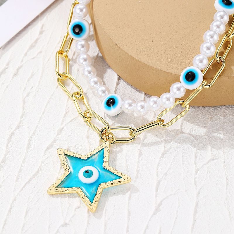 vendita calda ciondolo occhio del diavolo collana multistrato ins collana occhio del diavolo_voghion.com