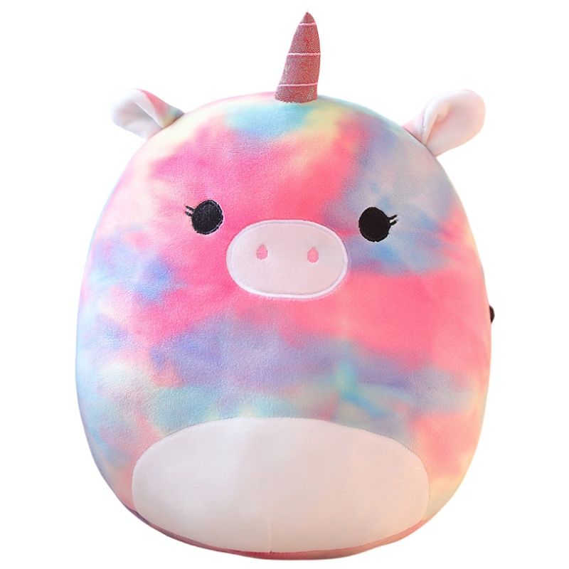 Unicorno giocattolo di peluche carino cuscino pipistrello per bambini arcobaleno maiale gatto mucca e pipistrello 35 cm disegni_voghion.com