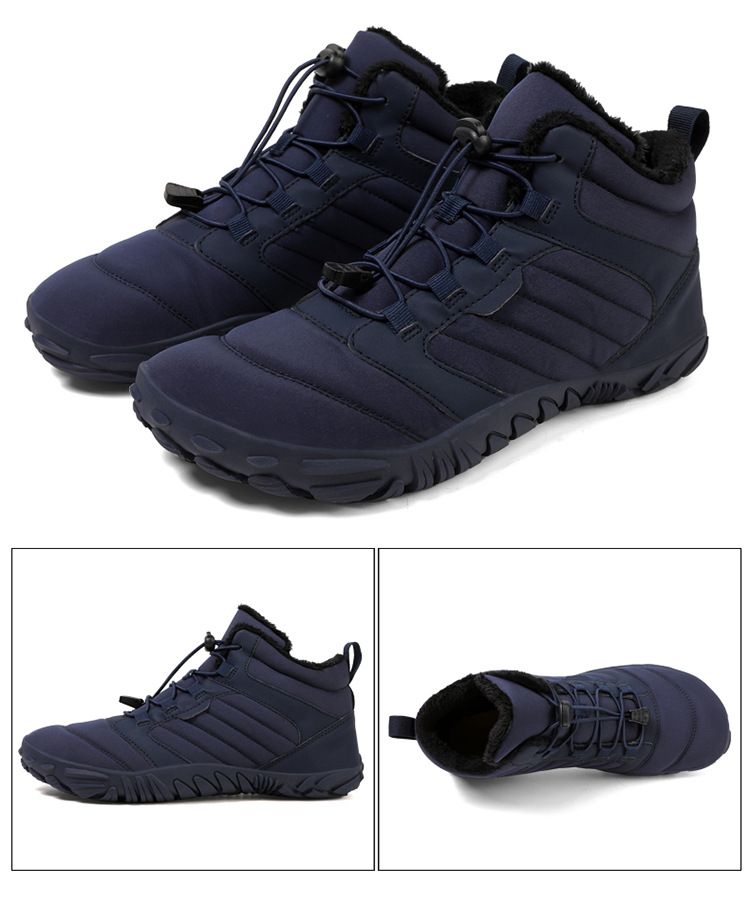 Scarpe di cotone impermeabili, stivali da trekking in cotone più scarpe calde in velluto, coppia di stivali da neve sportivi spessi e anti-sci_voghion.com