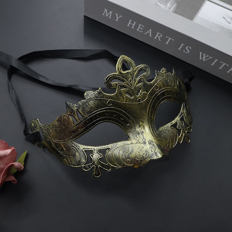 Halloween Neue Halbgesichtsmaske Mysteriöse High-End-Makeup-Ball Römischer Krieger Rollenspiel_voghion.com