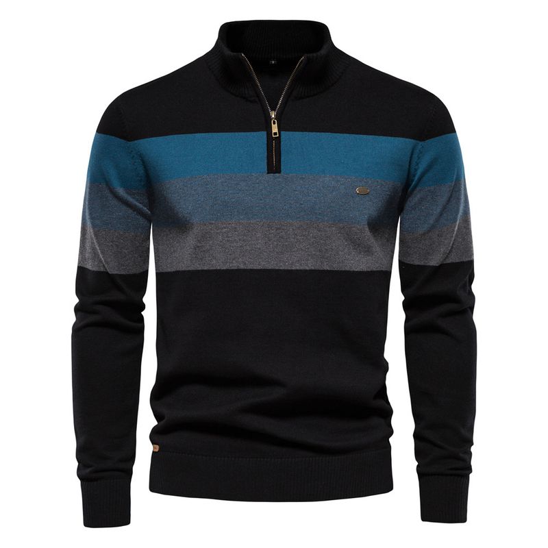 Herren Open Chest Stand Neck Herren Pullover Pullover Strickpullover Herren_voghion.com