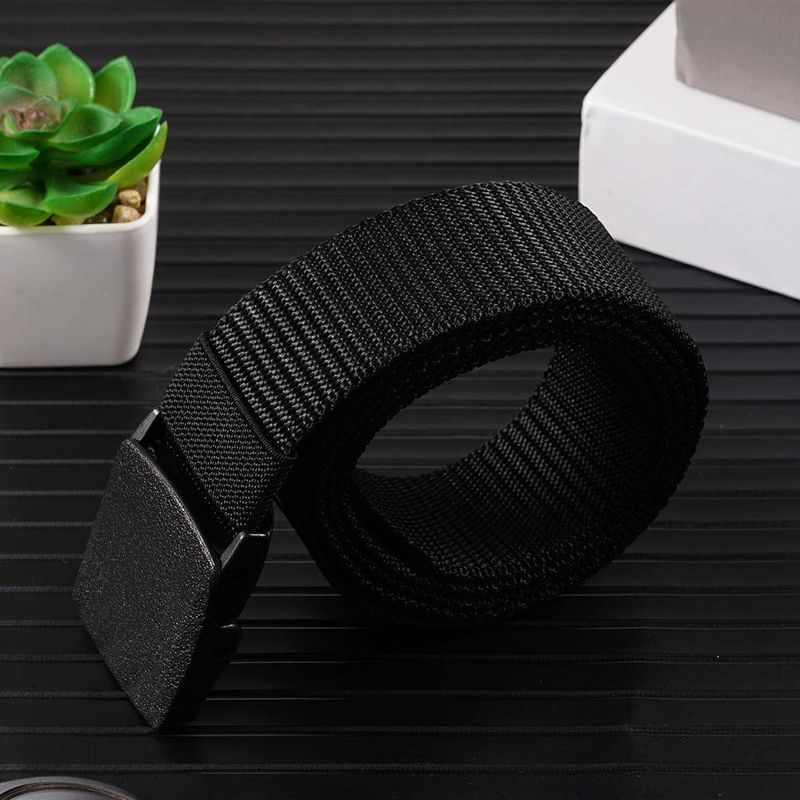 HOT Braided Nylon Canvas Outdoor Hunting Tactical Braid Belts For Men Women Jeans Solid Color Trouser Belt Adjustable Waist_voghion.com
