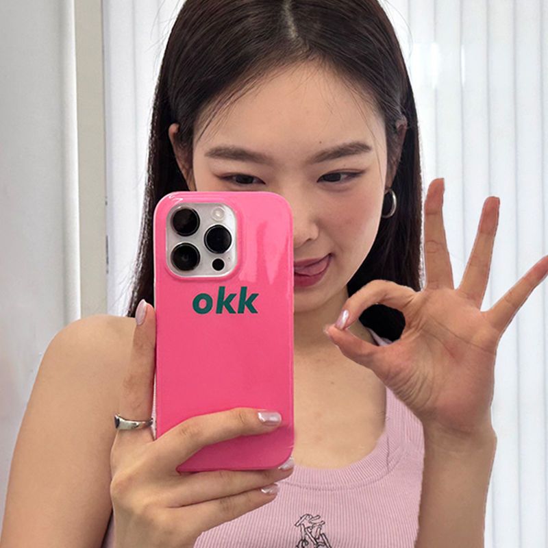 Unbeatable Quality Original Ins Style Minimalist English OKK Cute Cartoon Mobile IPhone Feilin Shell For Iphone13/14promax/plus Phone Iphone_voghion.com