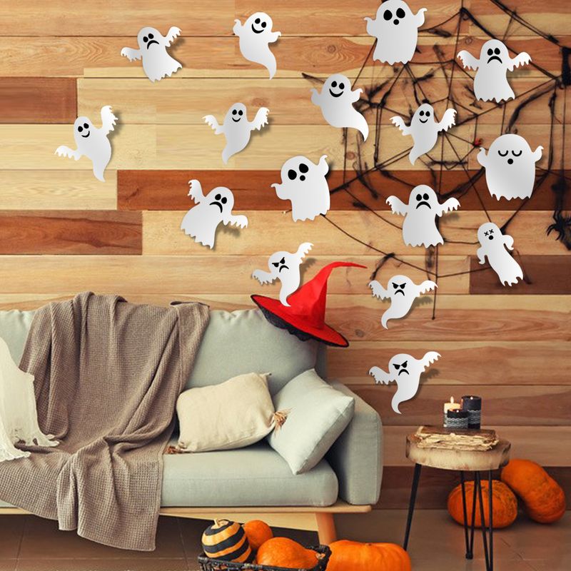 21PCS Halloween Horror Geist PET Selbst Klebe Papier Festival Party Anhänger Dekorative Wand Aufkleber_voghion.com