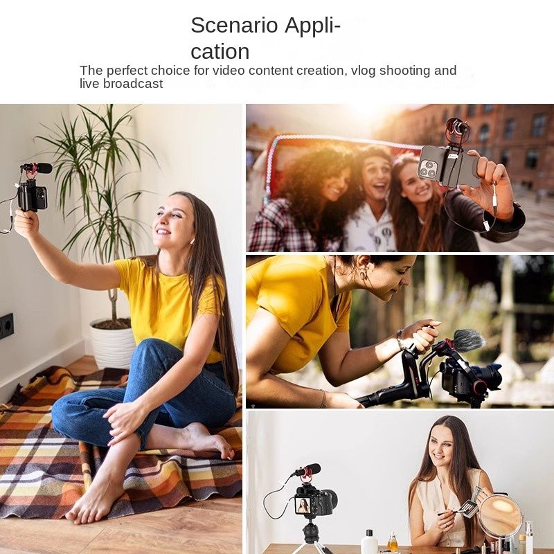 CM14 Professionelles Plug-and-Play-Mikrofon, Kompatibel mit Smartphones, Tablets, PCs für klare mobile Aufnahmen, Ideal für Vlogging und Live-Streaming_voghion.com