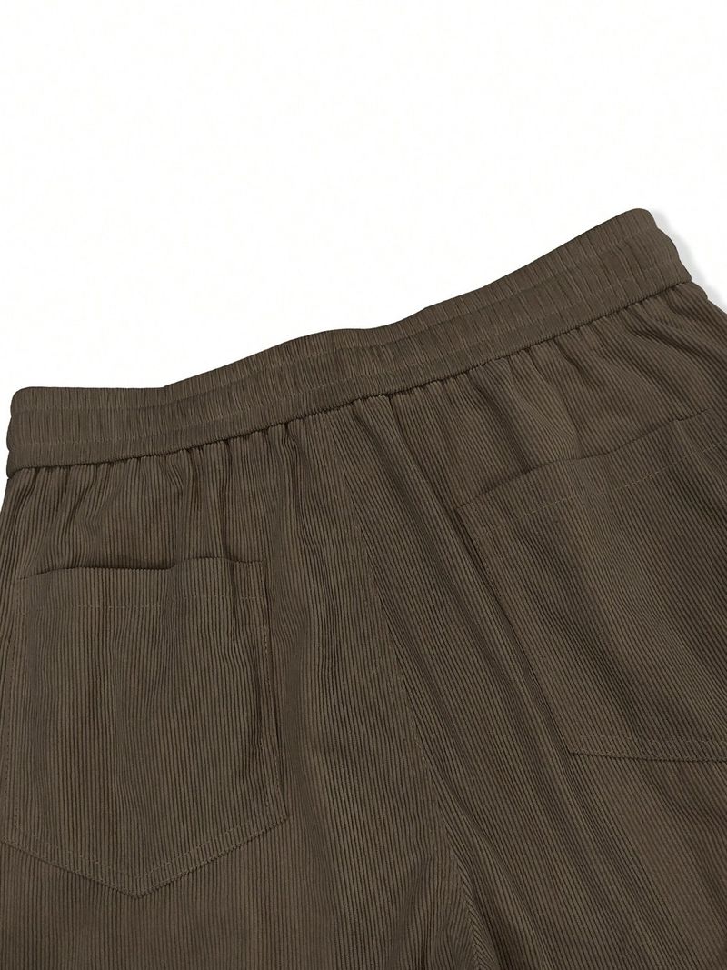 Men's Loose Fit High-Waisted Trousers – Casual Straight-Leg Pants With Drop Cuff (Black/Khaki/Light Grey) | Minimalist & Streetwear Style_voghion.com