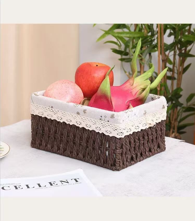 Storage Box, Desktop Cosmetics, Snacks, Miscellaneous Items, Coffee Table, Toys, Keys, Woven Storage, Living Room_voghion.com