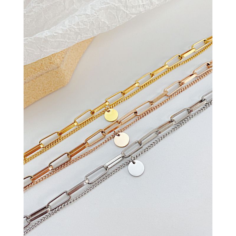 Damenschmuck Nischendesign Kalter Stil Liebe Smiley Gesicht Mehrschichtiger Wickelhandschmuck Damenarmband aus Titanstahl_voghion.com