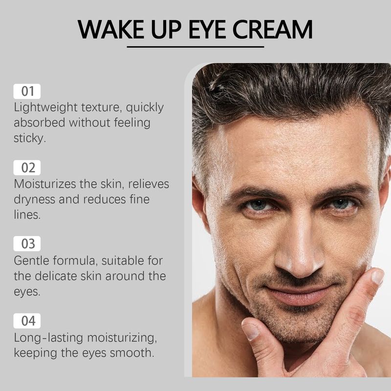 Crema de ochi EAST MOON pentru bărbați, hrănește și hidratează pielea din jurul ochilor, oferind o îngrijire elastică și hidratantă._voghion.com