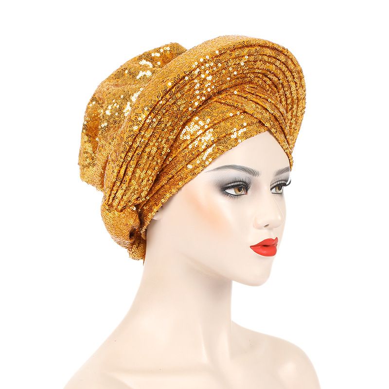 vendita calda paillettes pesanti laminate cappello da donna con croce sulla fronte cappello africano cappello musulmano_voghion.com