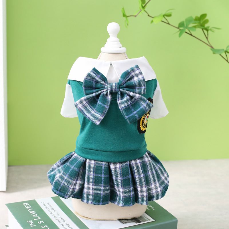 Hund Frühling Sommer Neue Teddy Bichon Casual Mode Haustier Kleidung 23 College Stil Paar Set_voghion.com