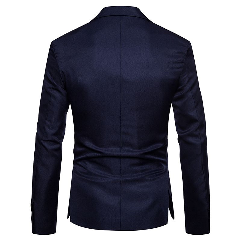 Completo da uomo alla moda casual tinta unita con spacchi laterali giacca da abito piccolo_voghion.com