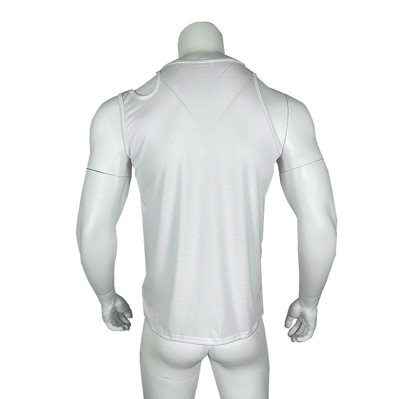 Mann kleidung der Persönlichkeit weste hohl sexy ärmelloses T-shirt engen männer der böden_voghion.com