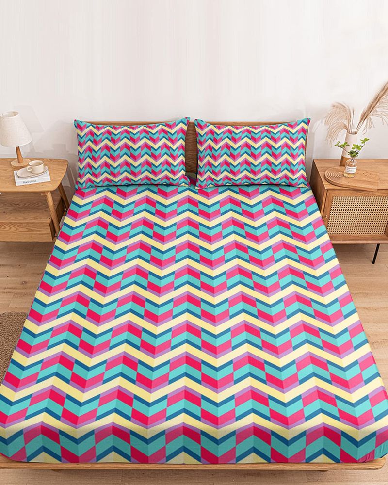 Dreiteiliges Spannbettlaken-Set mit herbstlichem Ahornblattmuster und Digitaldruck, randübergreifendes Spannbettlaken-Bettwäscheset für Erwachsene und Kinder_voghion.com