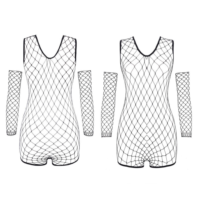 Sexy Dessous Nachtwäsche Frauen Aushöhlen Mesh Body Stocking Bodysuit Nachtwäsche_voghion.com
